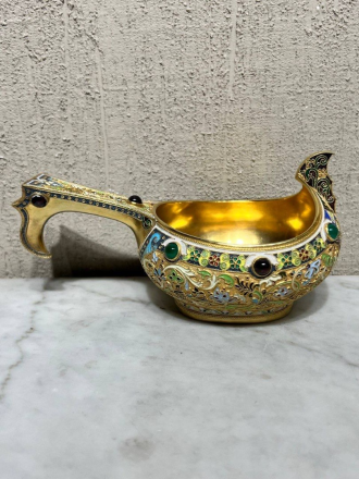 Ковш, 11 Московская Артель, кабошоны, 17 см, 229 грамм