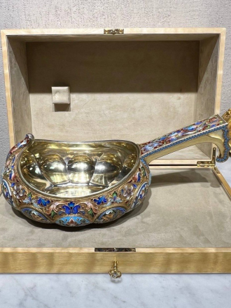 Ковш, монументальный, мастерская Николая Алексеева, 30 см, 823 грамма