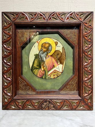 Евангелист Иоанн Богослов, икона 17 века, 21 на 19 см, Оружейная палата