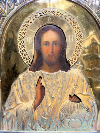 Серебряная Икона Господь Вседержитель